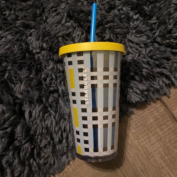 Starbucks plaid geometric tumbler